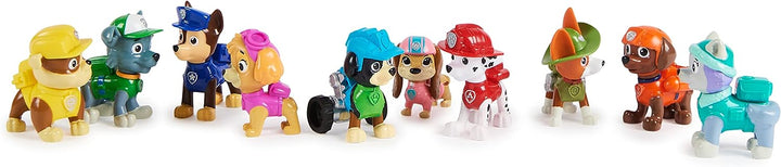 Paw Patrol, 10. Jubiläum, All Paws On Deck Spielzeugfiguren, Geschenkpackung mit 10 farbigen Figuren