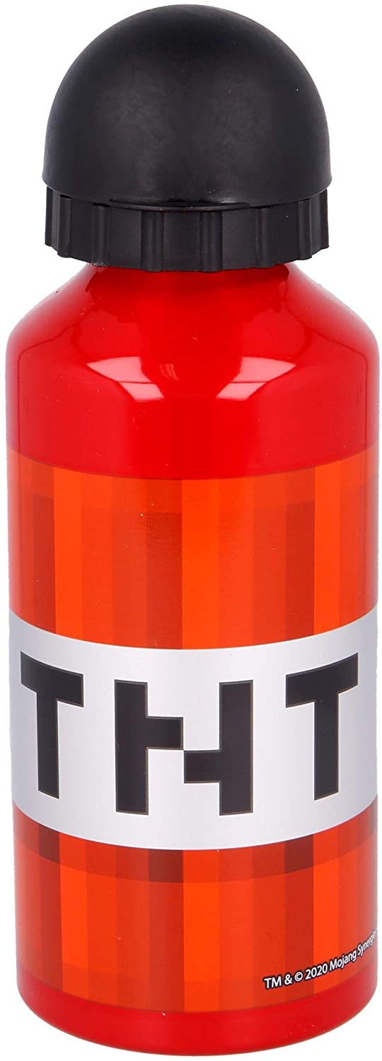Stor Minecraft Small Aluminium Bottle, 400 ml, Single Standard