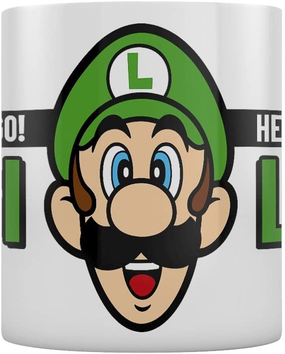 Pyramid MG24846 Super Mario Here We Go Luigi Coffee Mug, Porcelain, Multi-Colour