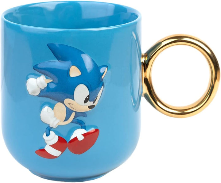 Official Sonic The Hedgehog 3D Ceramic Mug - 35 cl / 350 ml - 3.5 x 3.7 Inches / 9 x 9.5 cm