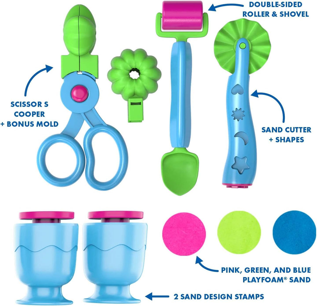Learning Resources Playfoam Sand Sensory Set, Sandspielspielzeug mit 3 Farben und 5