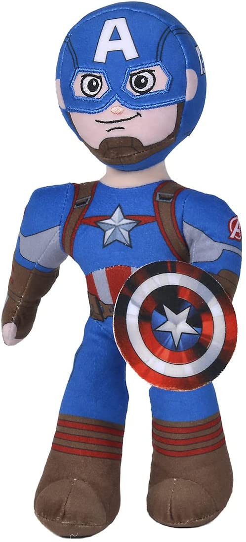 Simba Disney Marvel Captain America 25 cm mit beweglichem Innenskelett für verschiedene Positionen
