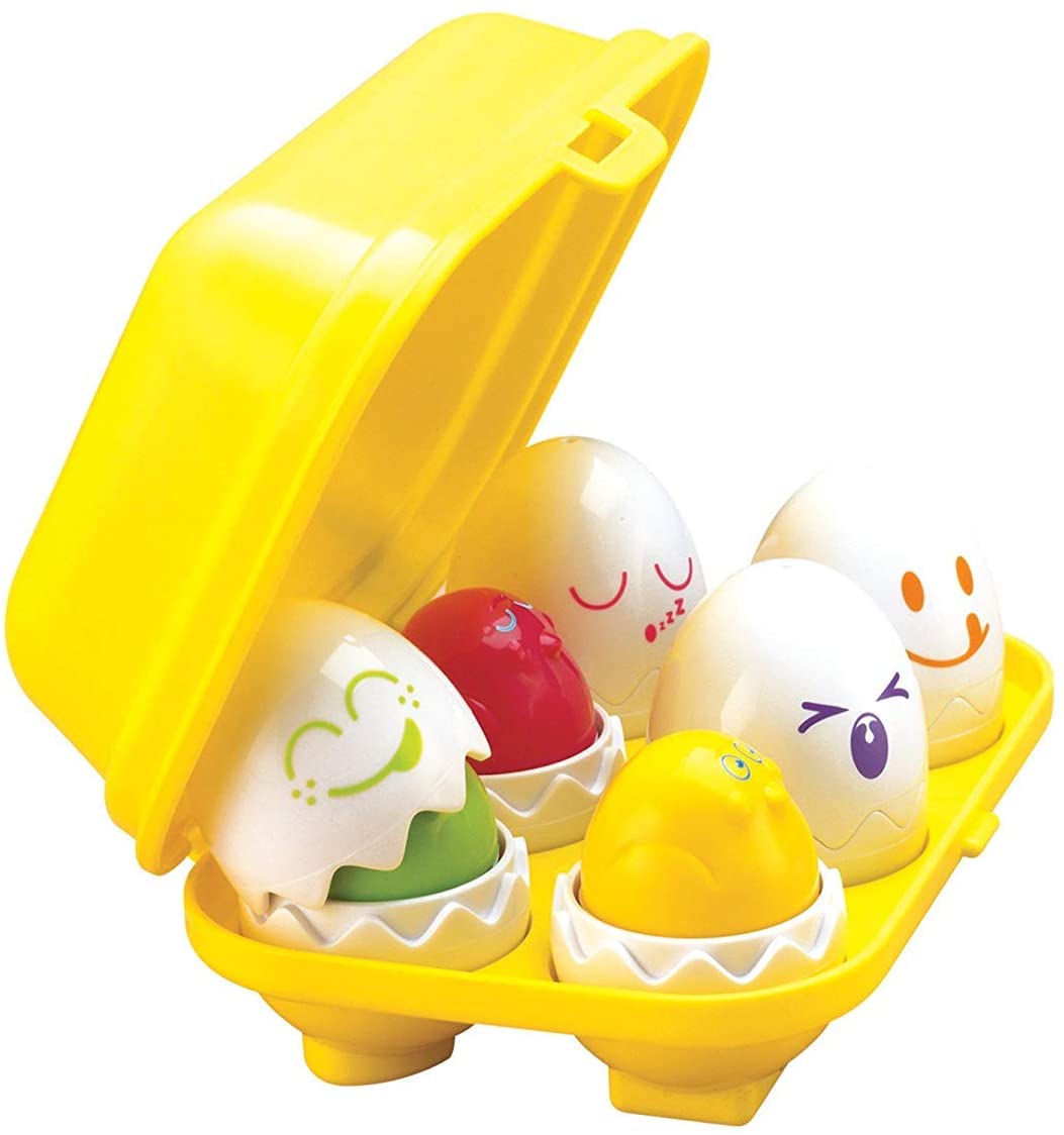 TOMY Toomies versteckte und quietschende Eier, pädagogisches Formsortierspielzeug für Babys, Kleinkinder und Kinder, geeignet für 6 Monate und 1, 2 und 3 Jahre alte Jungen und Mädchen, verschiedene, E1581