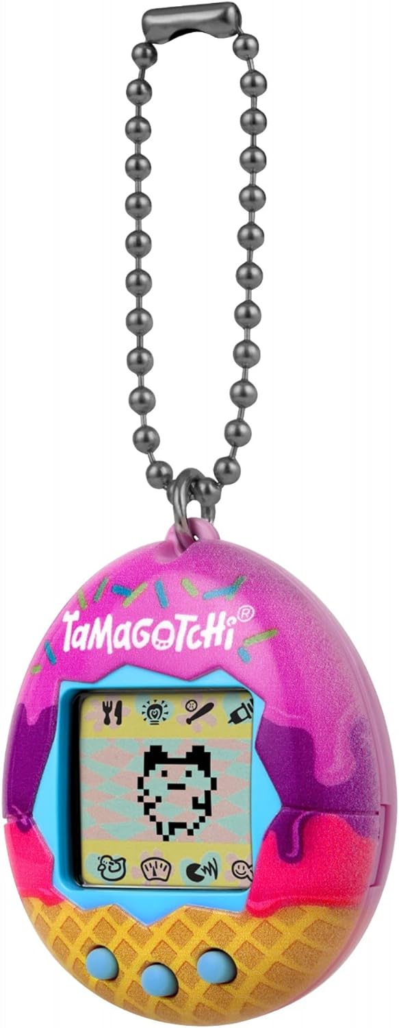 TAMAGOTCHI Original Bandai Tamagotchi Eiscremeschale mit Kette – Das Original