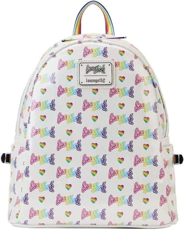 Loungefly Lisa Frank Logo Heart Rainbow Mini-Rucksack