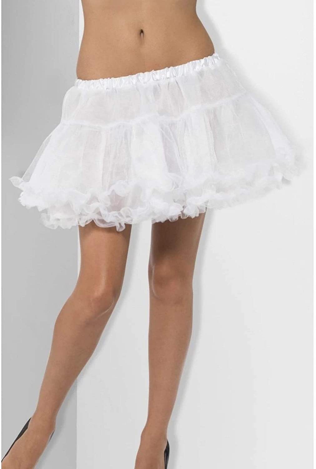 Smiffys Petticoat mit Satinband – Weiß