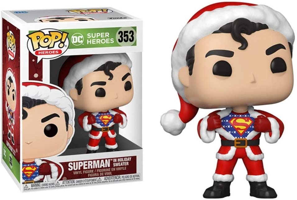Dc Super Heroes Superman in maglione natalizio Funko 50651 Pop! Vinile #353