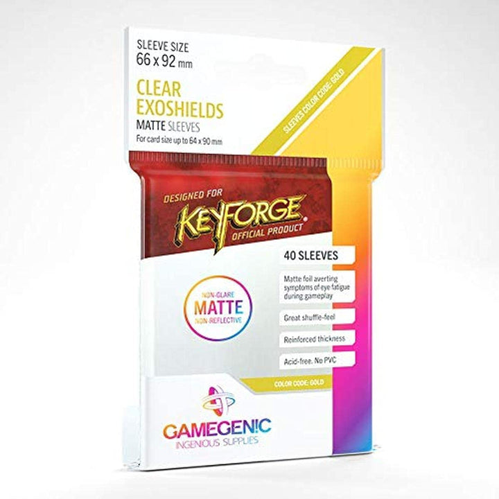 GAMEGEN!C- Matte KeyForge Exoshields Clear 66 x 92 mm (40), Colour (GGS10070ML)