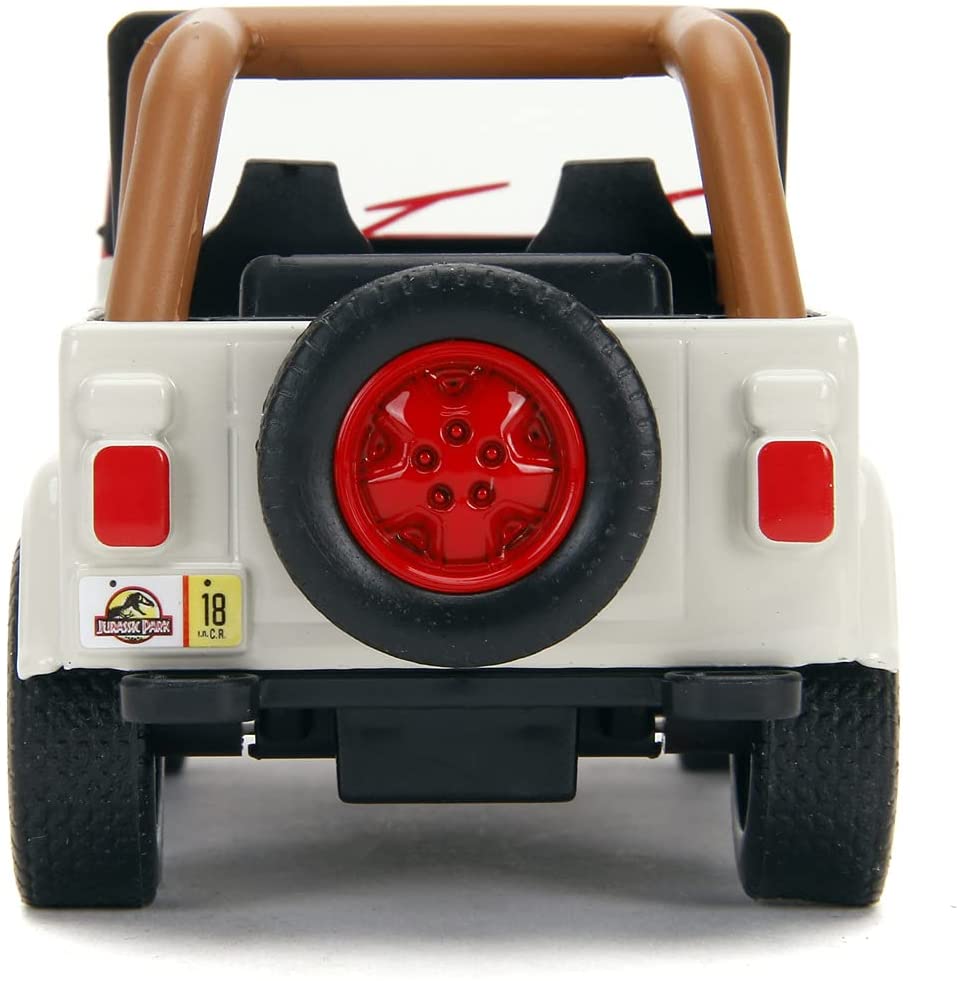 Jada 253252019 World Jurassic Park Wrangler 1:32 Scale DIE-CAST Replica in CDU, Multicoloured