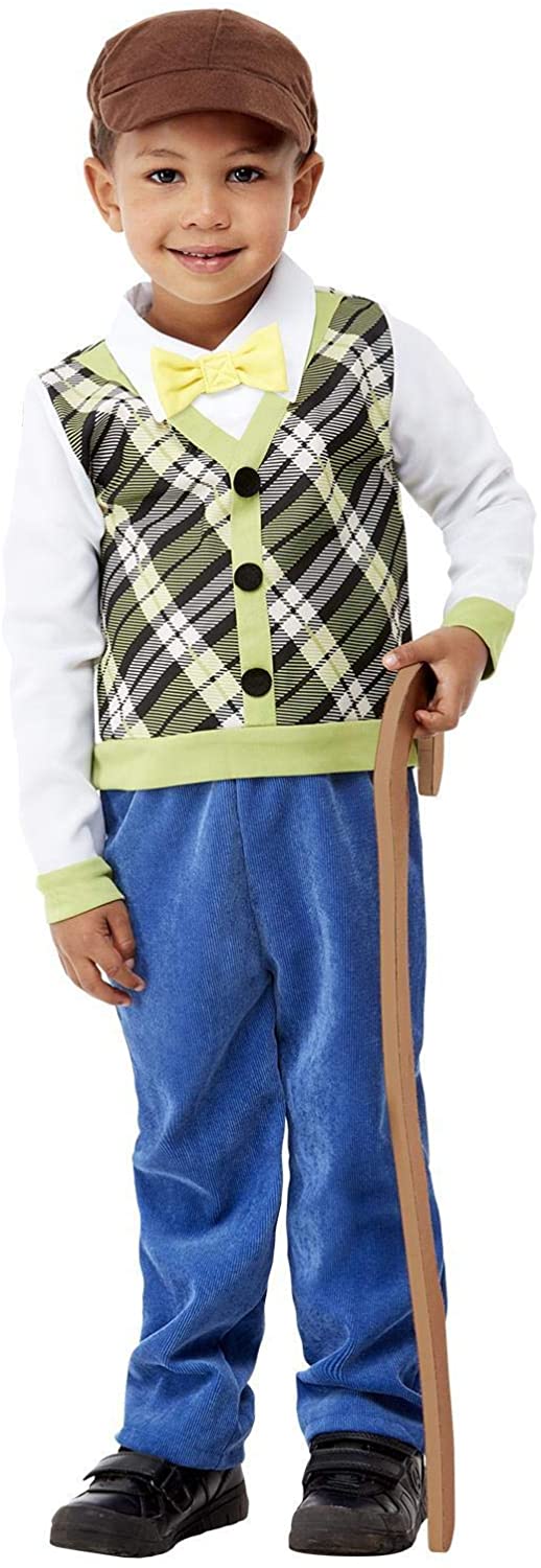 Smiffys-Alter-Mann-Kostüm für Jungen, Smiffys-Alter-Mann-Kostüm, Alter 10–12