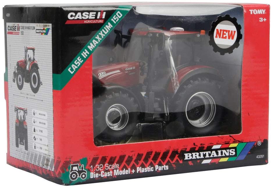 Britains 1:32 Case Maxxum 150 Tractor, Collectable Tractor Toy, Tractor Toys Compatible with 1:32 Scale Farm Animals and Toys, Suitable for Collectors & Children from 3 Years