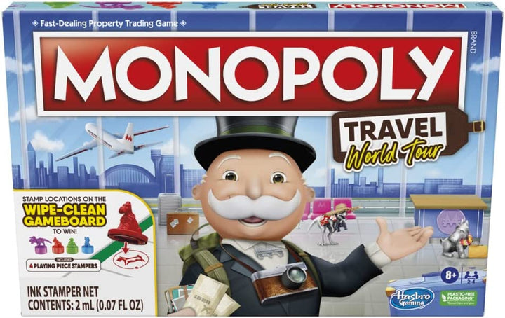 Hasbro Gaming Monopoly Travel World Tour Brettspiel für Familien und Kinder ab 8 Jahren