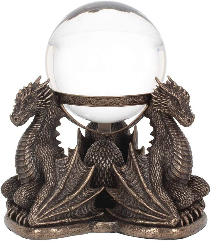 Nemesis Now Dragons Prophecy Crystal Ball Holder 18.5cm Bronze, Resin