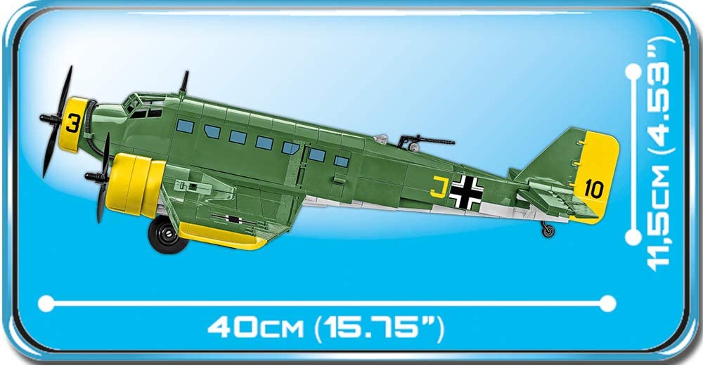 COBI 5710 Junkers JU 52/3M Bausteine, Grün, Gelb