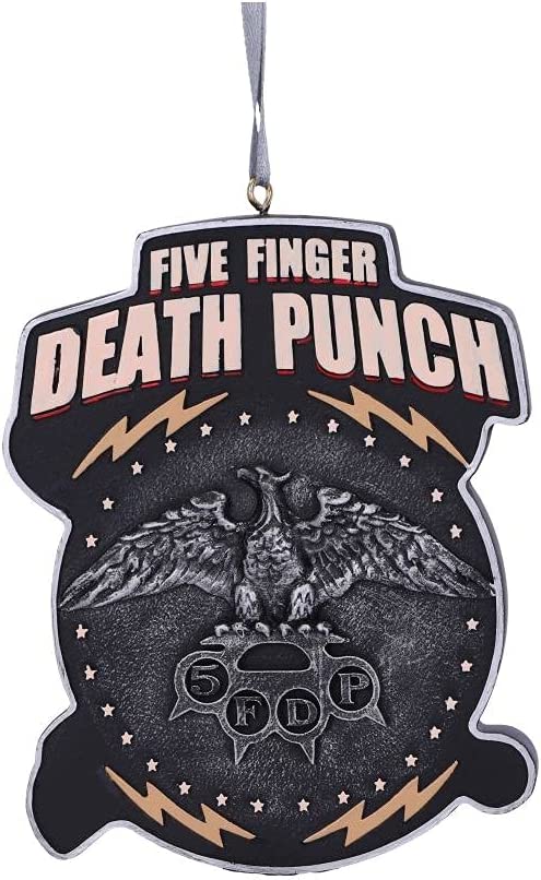 Nemesis Now Five Finger Death Punch Xmas Dec (002) 9.5cm, Red