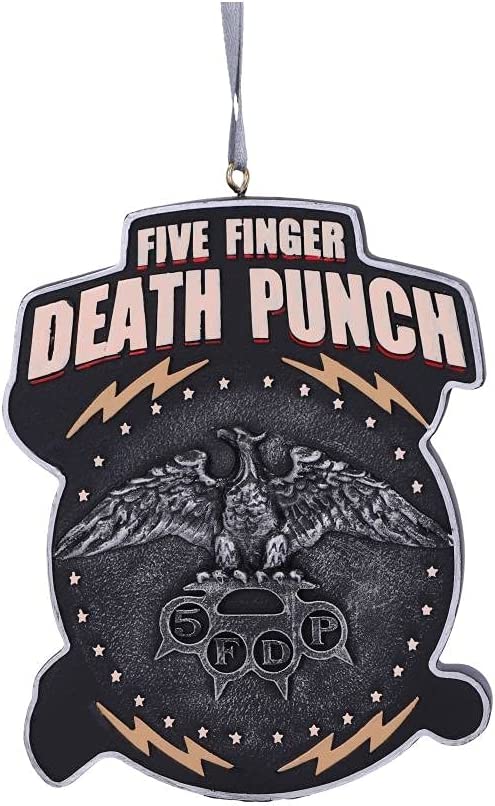 Nemesis Now Five Finger Death Punch Xmas Dec (002) 9,5 cm, Rot