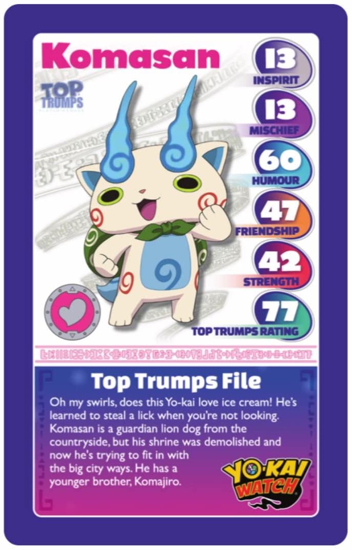 Top Trumps Jeu de cartes Yo-kai Watch