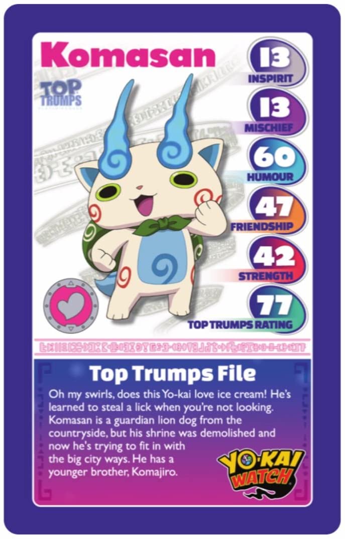 Juego de cartas Top Trumps Yo-kai Watch
