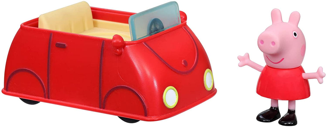 Peppa Pig F22125X1 Peppa's Adventures Fahrzeuge, kleines rotes Auto, Spielzeug mit Figur, A