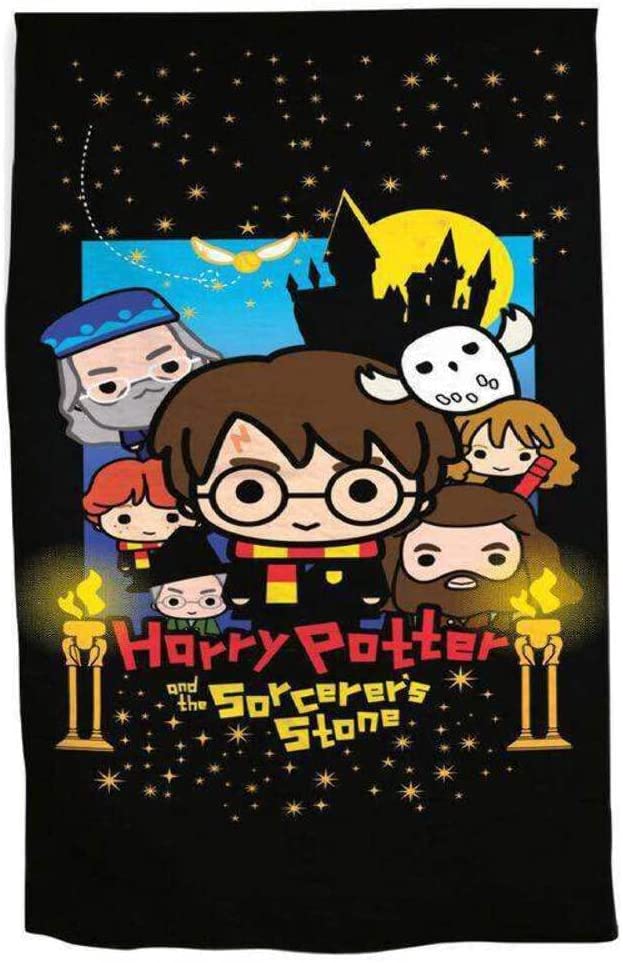 Gamesland Harry Potter Chibi-Fleecedecke, 100 % Mikrofaser, 70 x 140 cm