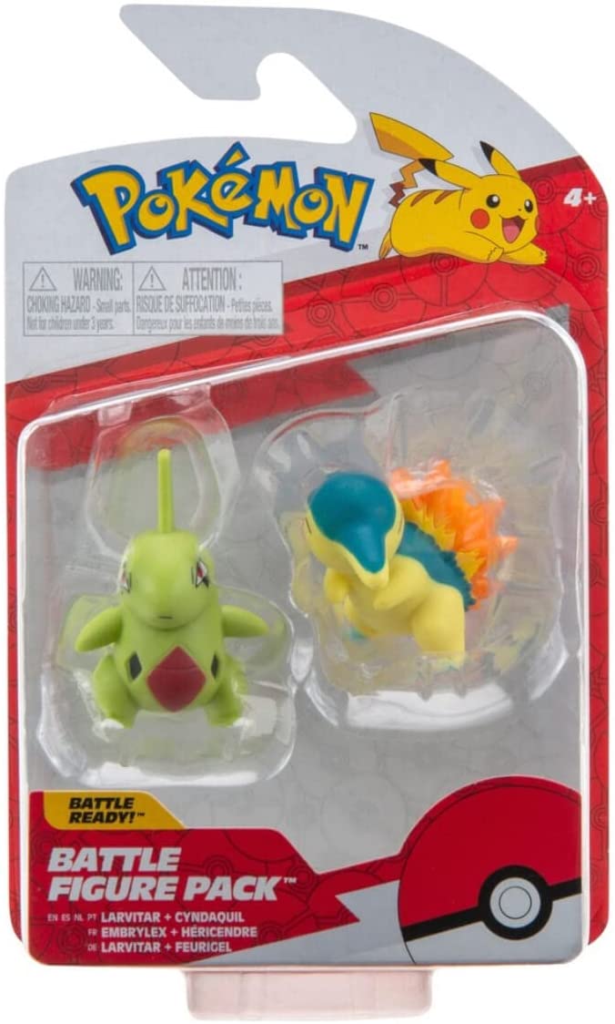 Pokémon 2"-Kampffigurenpaket – Larvitar und Cyndaquil