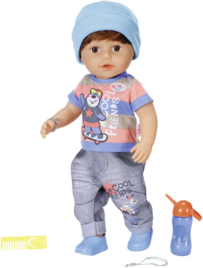 BABY born Brother 43cm Doll - Interactive Vinyl Baby with Moveable Knees, Real Tears & Bath Play 9