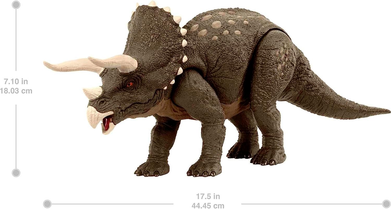 Jurassic World Habitat Defender Triceratops - Dinosaur Action Figure 6