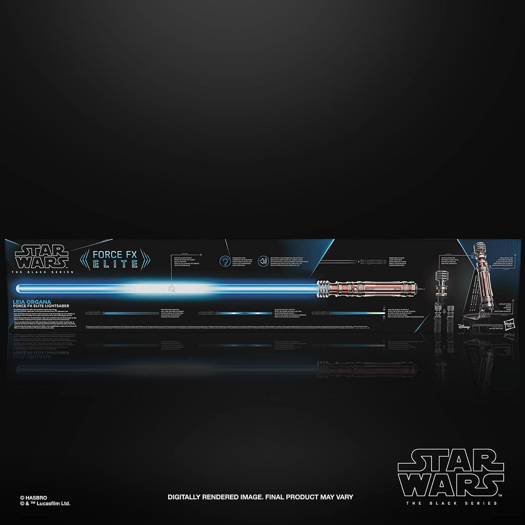 Hasbro Star Wars The Black Series Leia Organa Force FX Elite Lightsaber with Advanced LED and Sound Effects