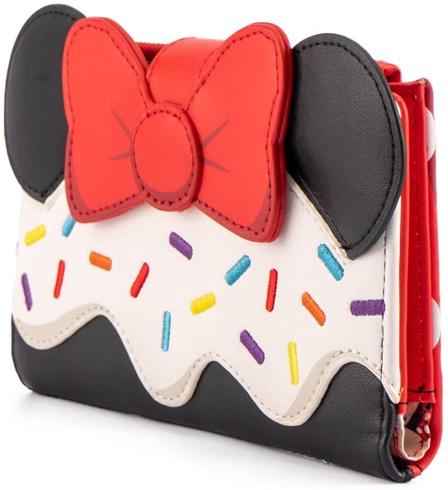 Loungefly Disney Minnie Mouse Sweets Collection Kunstleder-Geldbörse mit Klappe