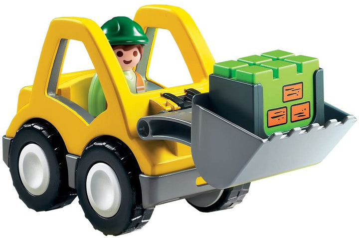 Playmobil 6775 1.2.3 Escavatore con conducente e cassone
