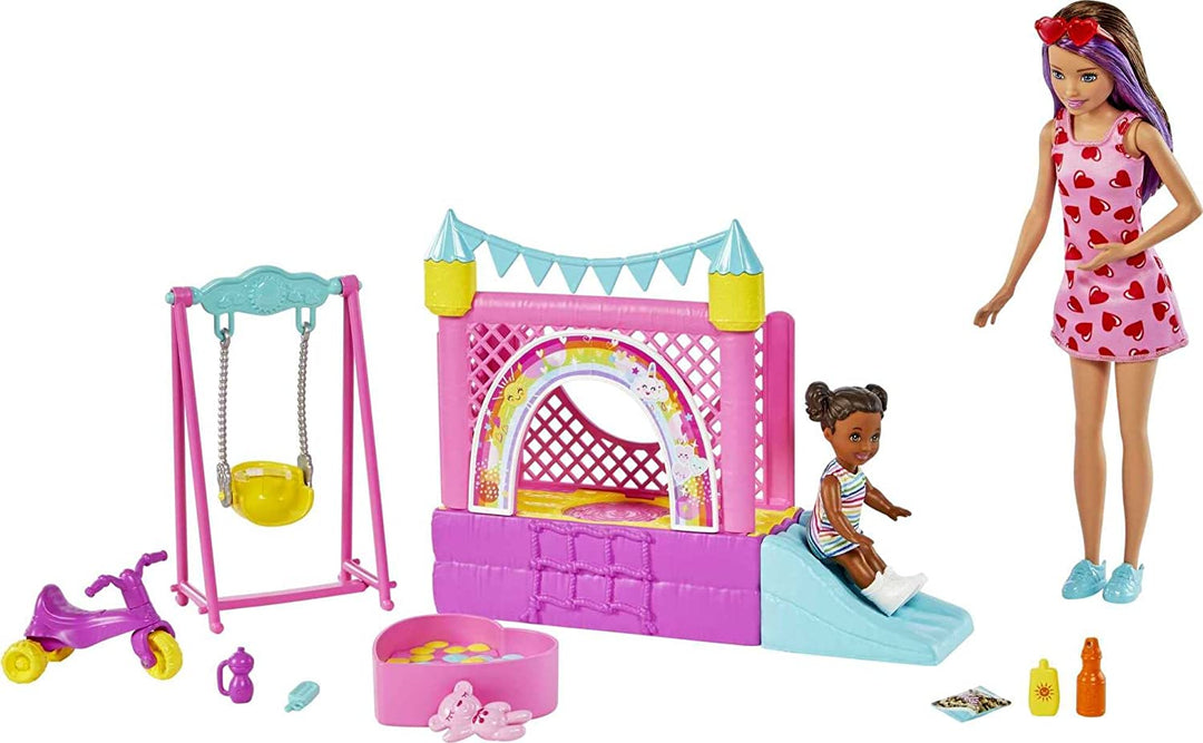 Barbie Skipper Babysitters Inc. Hüpfburg-Spielset mit Skipper Babysitter Dol