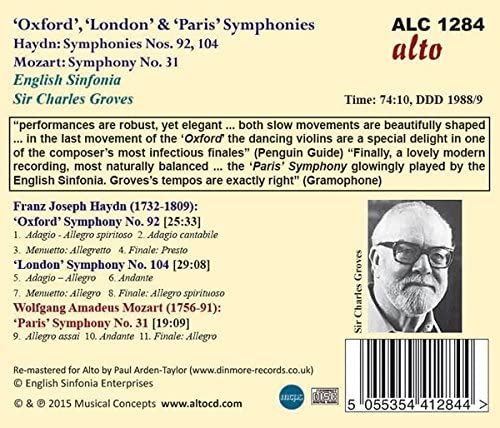 Englische Sinfonia – Haydn: „Oxford“ und „London“/Mozart: „Paris“-Symphonien [Audio-CD]