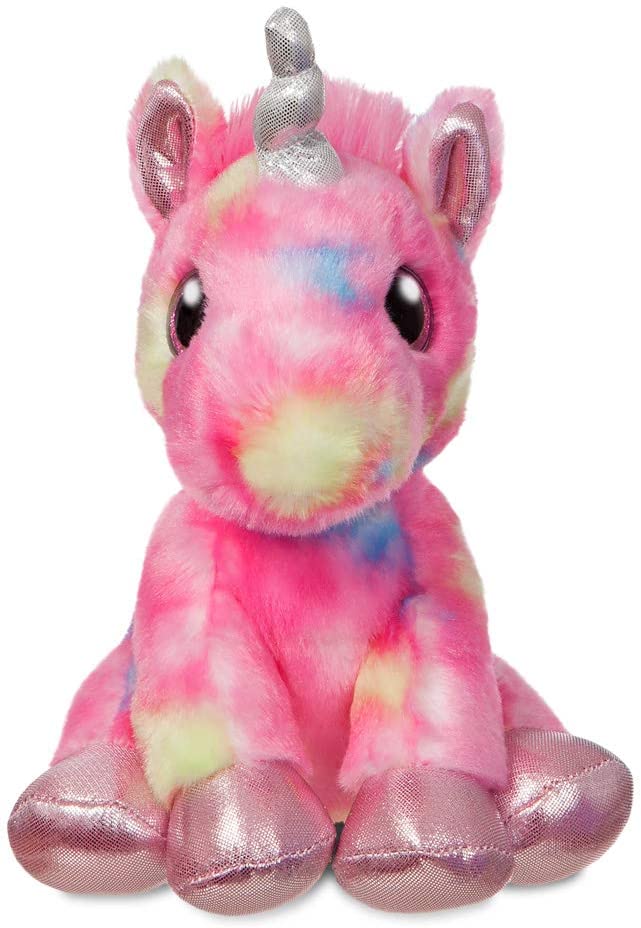 AURORA, 60866, Sparkle Tales, Rainbow Unicorn, 7In, Soft Toy, Pink