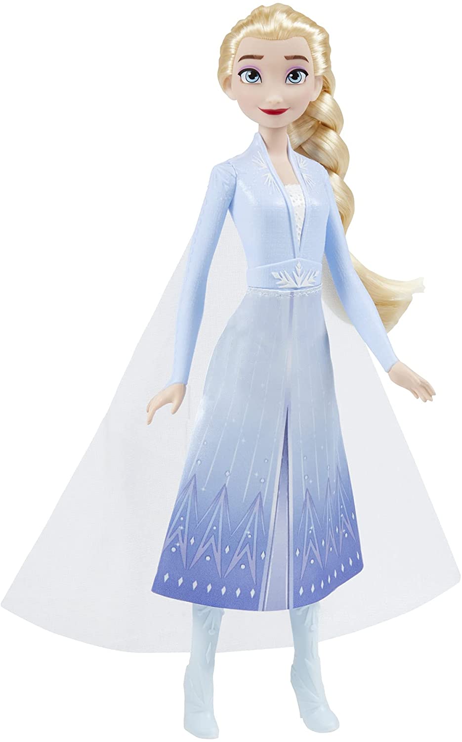 Disney F0796 2 Elsa Frozen Shimmer Muñeca de moda, falda, zapatos y cabello largo y rubio, juguete para niños de 3 años en adelante