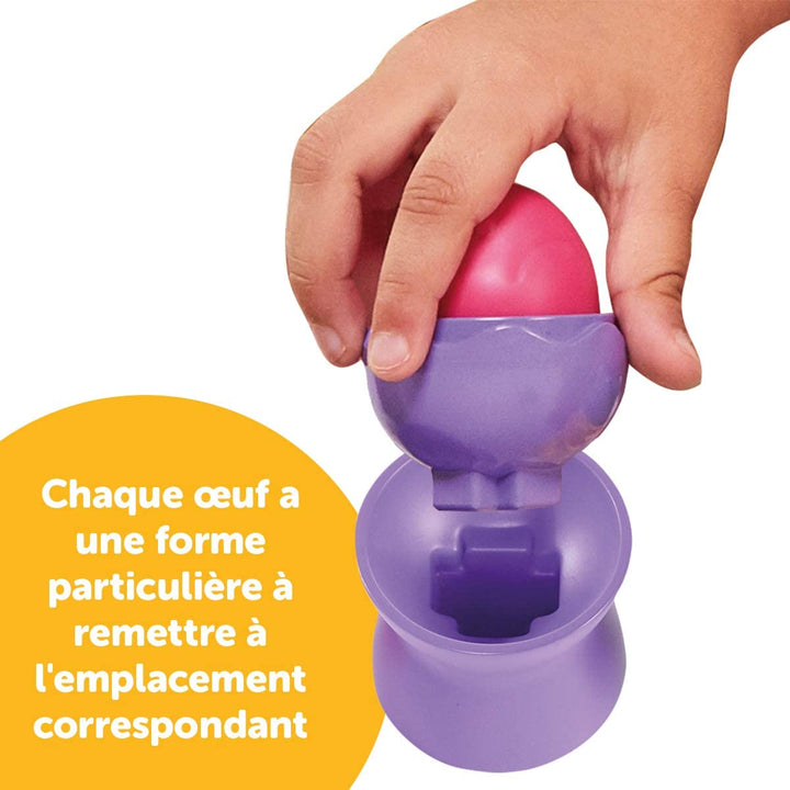 TOMY Toomies Hide and Squeak Big Egg Stacker Babyspielzeug, pädagogischer Formsortierer