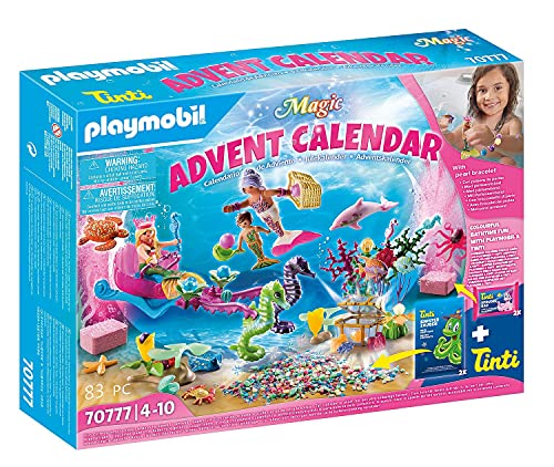 Playmobil 70777 Magic Magical Mermaids Adventskalender mit Farbwechsel-Bubbl