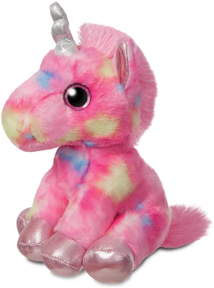 AURORA, 60866, Sparkle Tales, Rainbow Unicorn, 7In, Soft Toy, Pink
