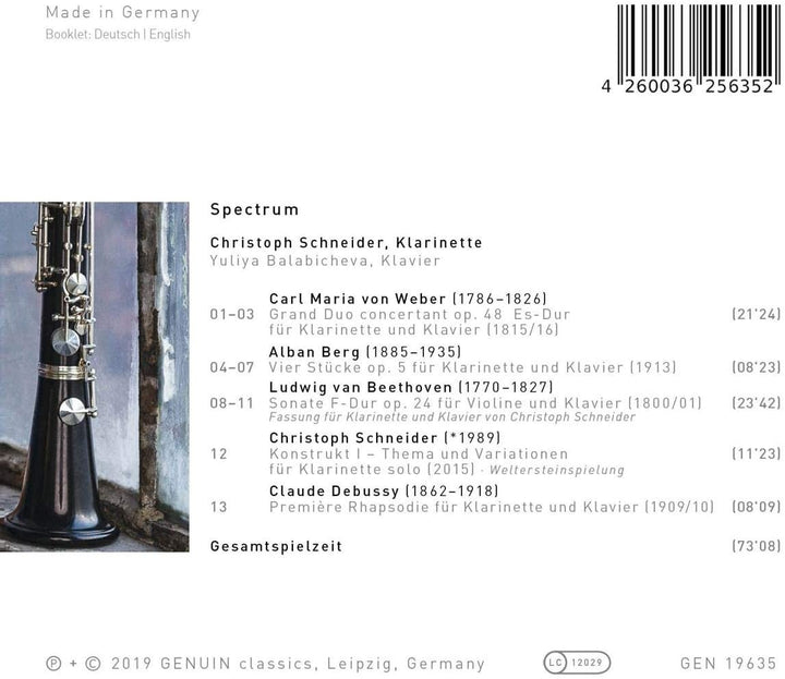 Spektrum [Christoph Schneider; Yuliya Balabicheva] [Genuin Classics: GEN19635] [Audio CD]