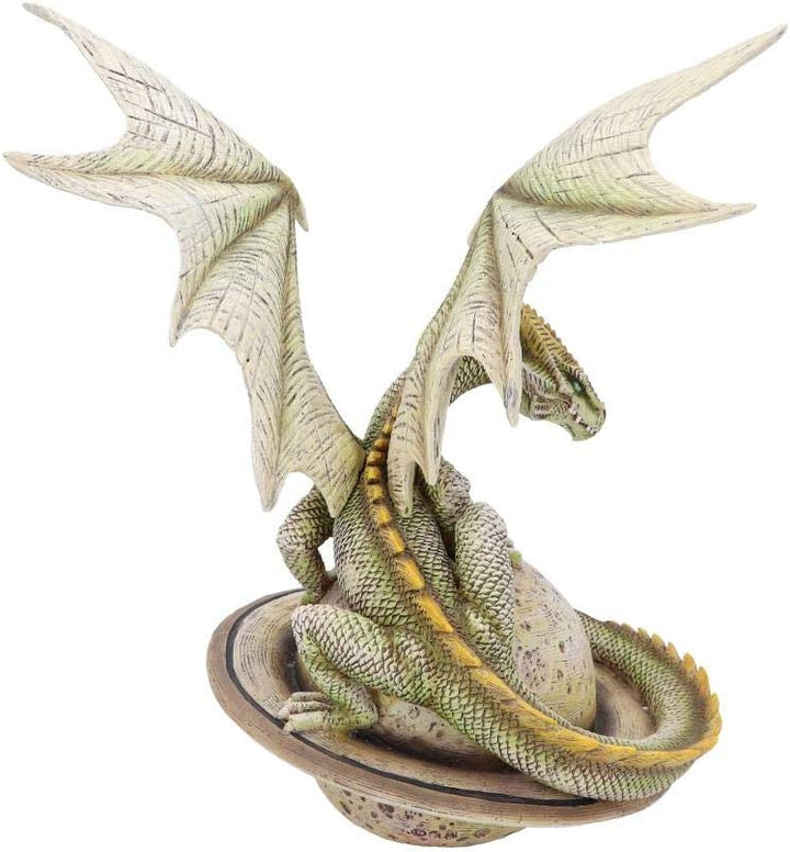 Nemesis Now Saturn Guardian Green Planet Dragon Figurine, Polyresin