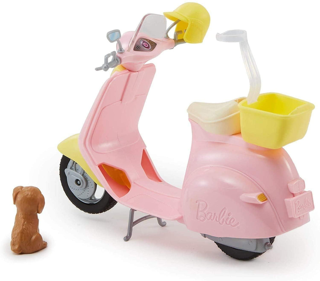 Barbie FRP56 Estate Mo-Ped Motorbike for Doll, Pink Scooter, Vehicle - Yachew