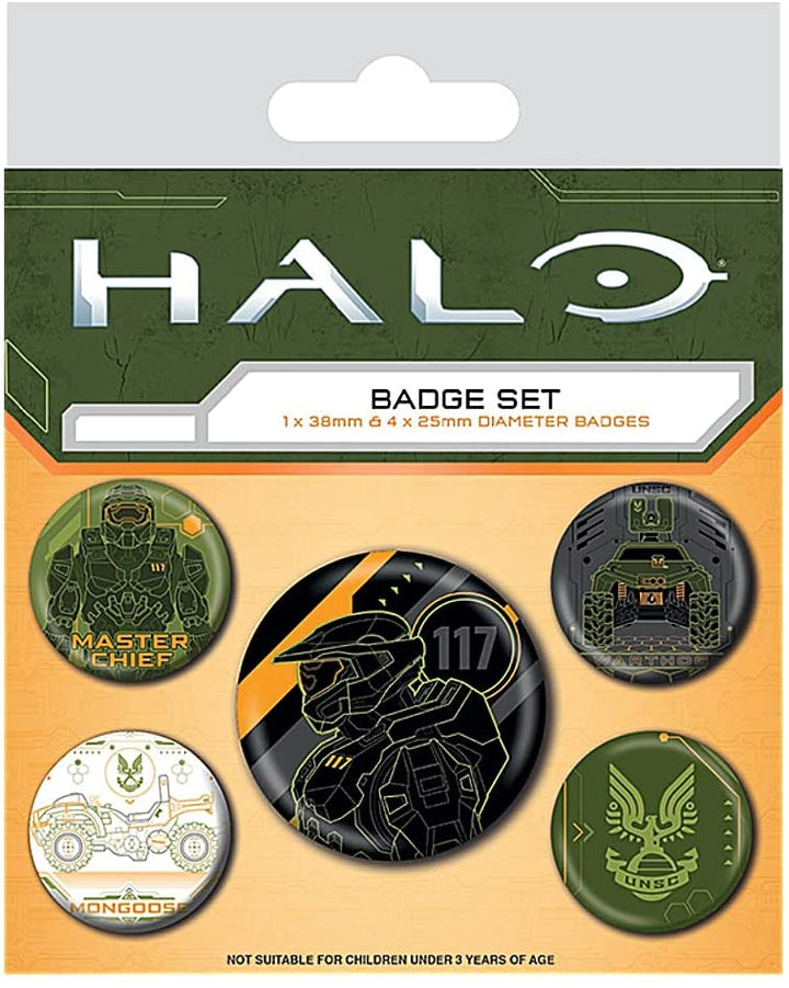 Halo Infinite Across The Line 5-teiliges Button-Abzeichen-Set