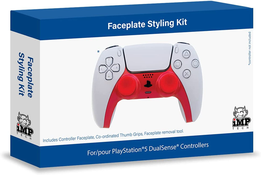 PS5-Controller-Styling-Kit (einschließlich Frontplatte und Daumengriffen) – Red Zest (PS5)