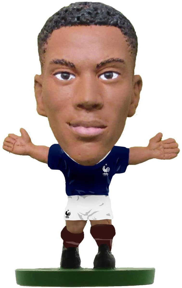 SoccerStarz SOC999 La figura della squadra nazionale francese con licenza ufficiale di Anthony Martial nel kit casalingo