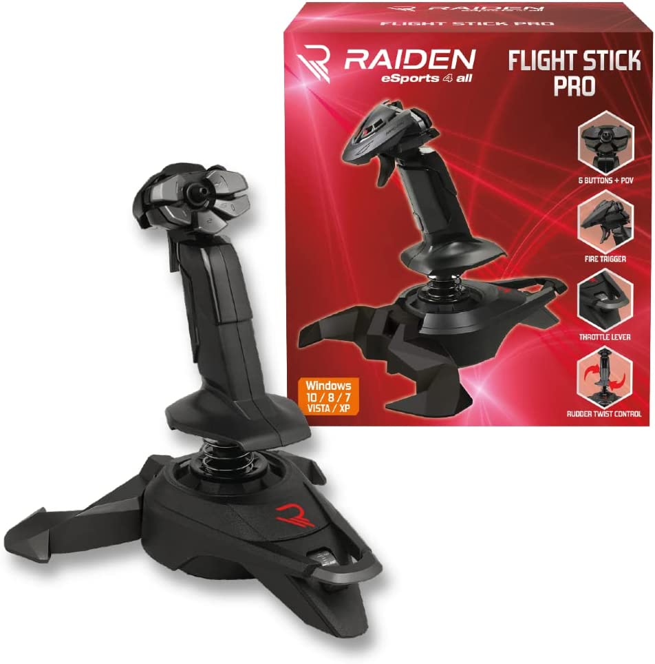 Raiden - Joystick mit Gas für Flugsimulator - Flight Stick Pro Controll