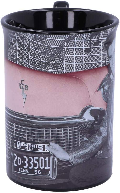 Nemesis Now Elvis Presley with Pink Cadillac Drinking Mug, Black, One Size