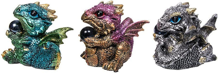 Nemesis Now Dragon's Geschenkset mit 3 7 cm großen Figuren, Kunstharz, mehrfarbig, Einheitsgröße