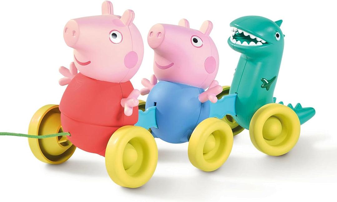 TOMY Toomies Pull Along Peppa (E73527) – Wibble Wobble Action Peppa Pig, George