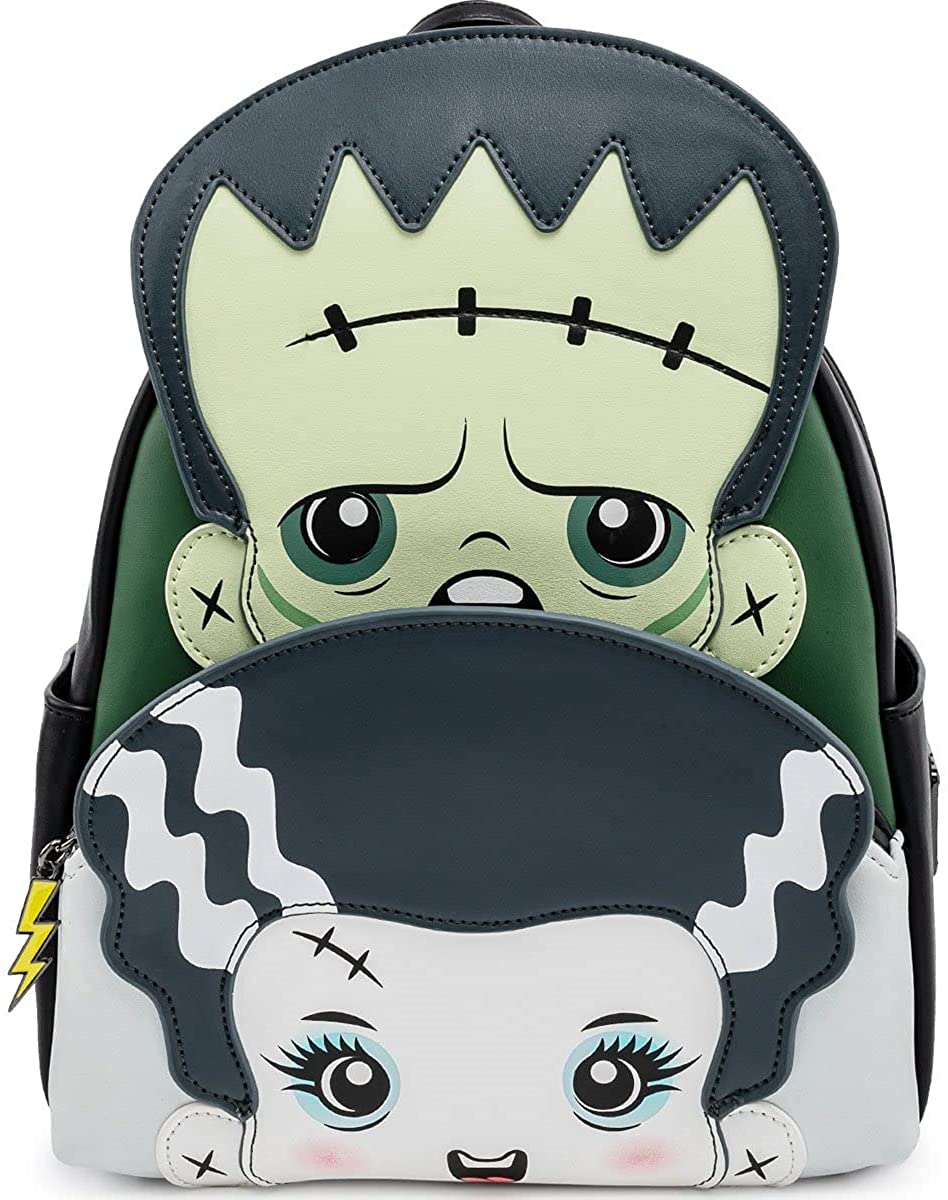 Loungefly Universal Monsters Frankie and Bride Mini-Rucksack, Mehrfarbig, Einheitsgröße,