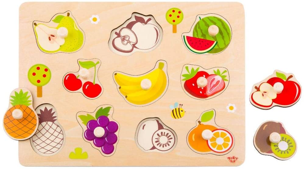 AB Gee abgee 921 TY854 Ea Puzzle Fruits en Bois 11pce Rouge