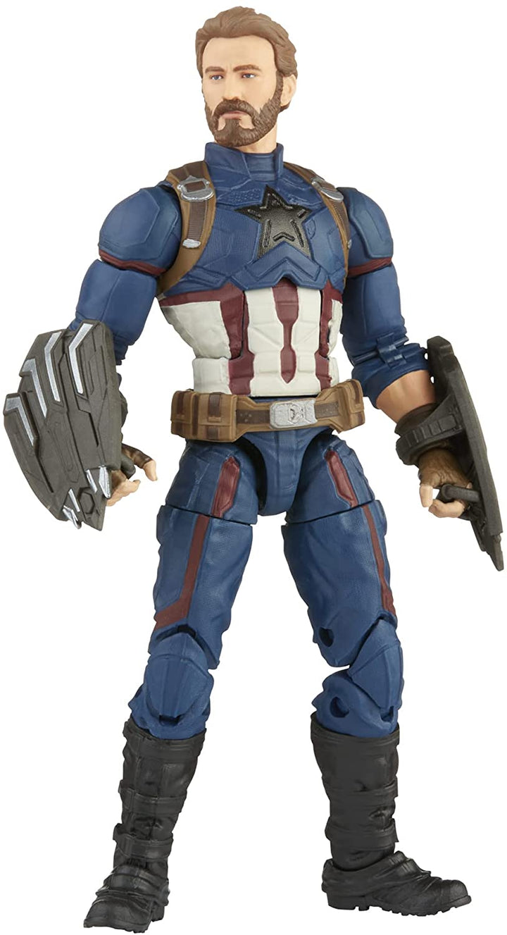 Avengers – Infinity Hasbro Marvel Legends Series, Captain America 15 cm große Actionfigur, Premium-Design, inklusive 5 Zubehörteilen, mehrfarbig, F01855L0 mehrfarbig